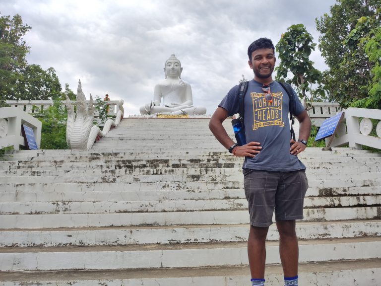Standing in front of the Big Buddha